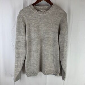 Brax Rick Sweater Mens L Grey Wool Alpaca Blend Textured Crewneck Knit